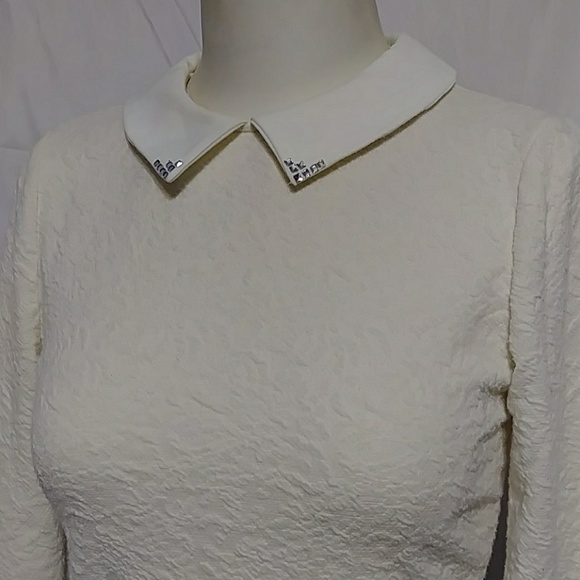 Olive Des Olive Ivory Long Sleeve Collared Sweater - Picture 2 of 8